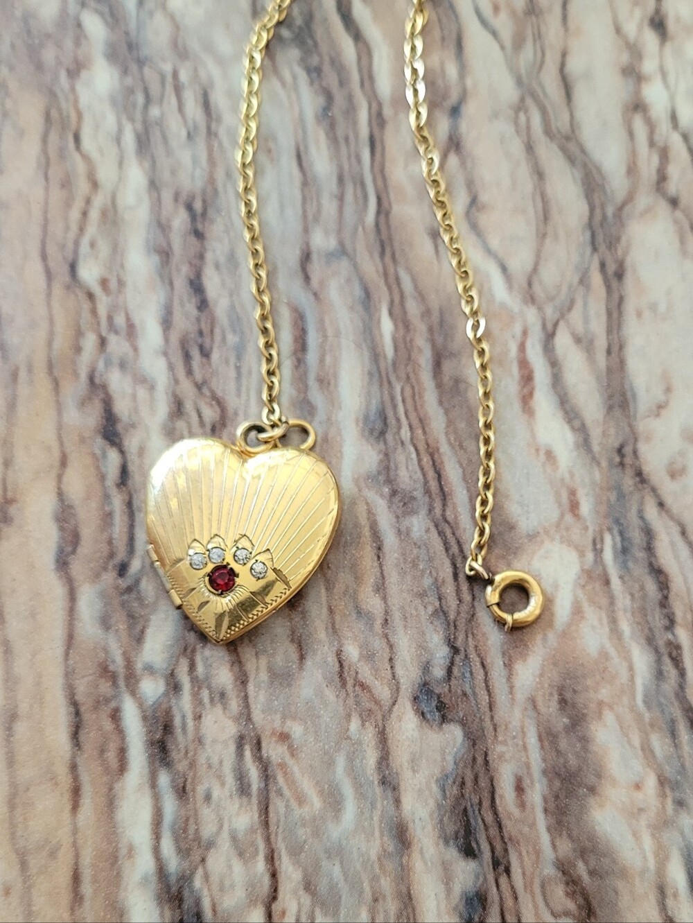Sweet Gold Filled Heart Locket And Chain